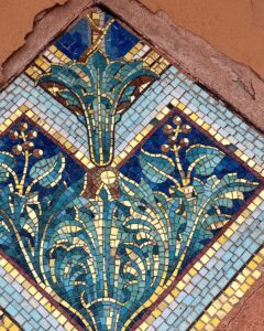 facade glass mosaic inset 