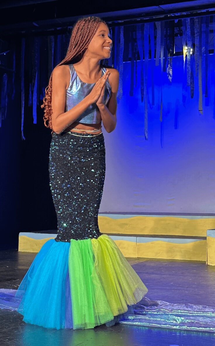 the little mermaid costume on stage